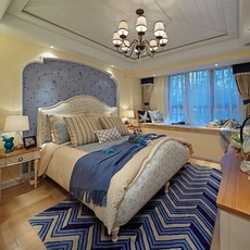 自然明净的地中海双人床