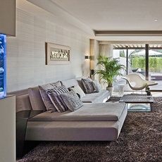 咖啡基调奠定现代别墅