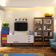 乡村风格打造的缤纷单身公寓