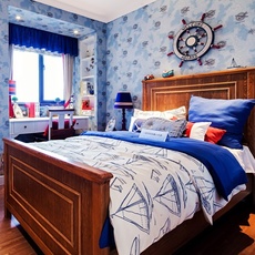 地中海风清新三居展示