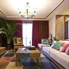 用东南亚色彩展示三居室魅力