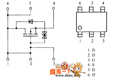 场效应晶体管RTQ045N03内部电路图