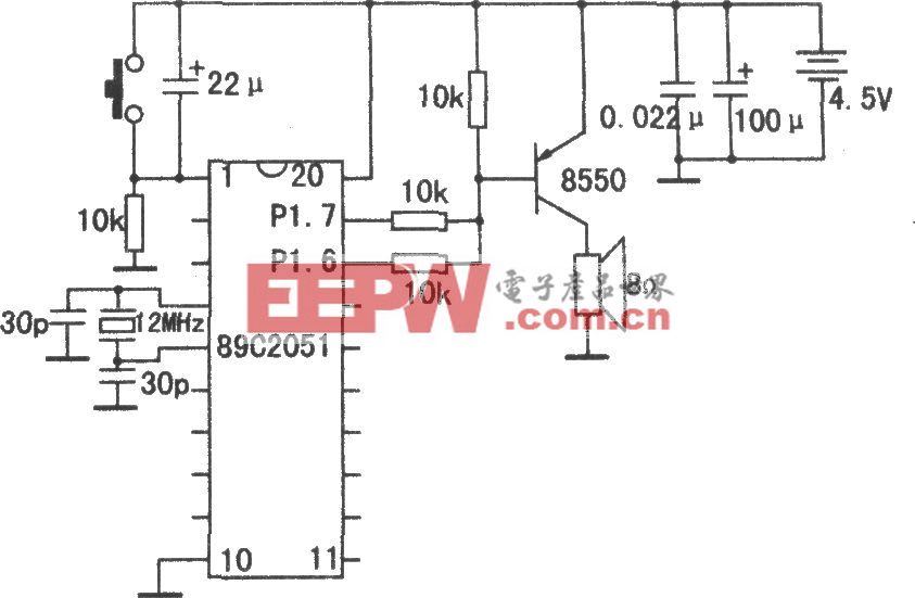 用AT89C2051单片机实验合弦乐