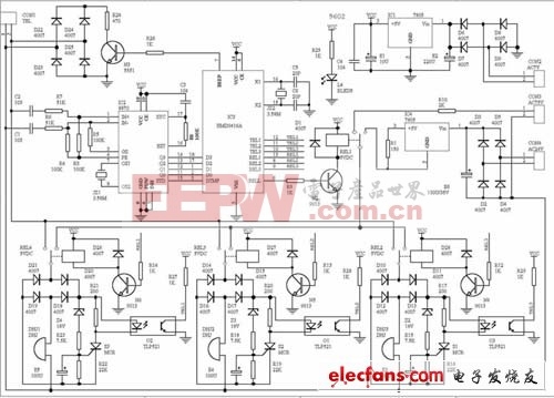 PIC单片机控制电话原理图