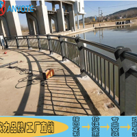 农场河道仿木护栏 清远新农村景观护栏 肇庆桥梁不锈钢栏杆定制