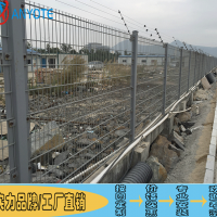 肇庆厂房三折弯护栏网 场地分隔围栏网 圈地双边丝护栏网