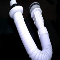 余姚sj09双佳不锈钢翻板白色连体下水 防臭陶瓷盆连接管