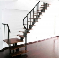 霸州钢木楼梯-斜梁楼梯
