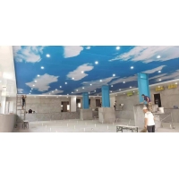 游泳馆软膜天花吊顶A级防火膜高高清喷透光膜卡布灯箱