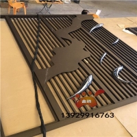 仿古铜不锈钢山峦景墙隔断 山峦造型新款上新