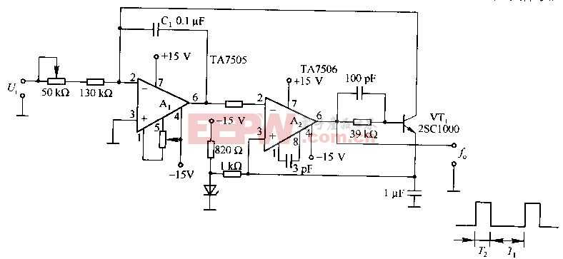 基于TA7506芯片的电压/频率转换电路