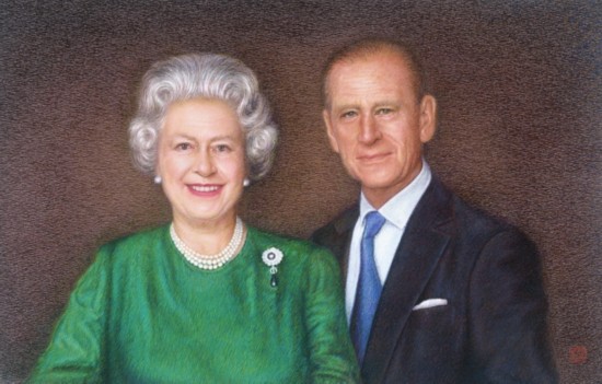 苏绣国礼案例-赠英国女王苏绣肖像